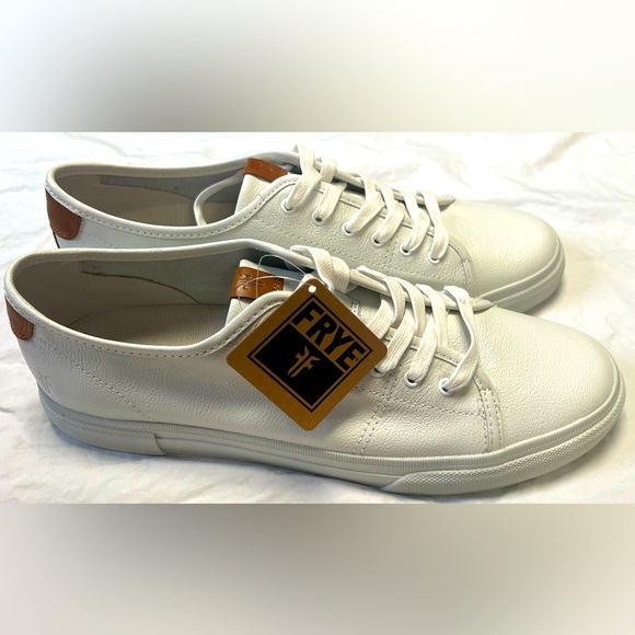 NEW FRYE Gia Low Lace leather sneakers sz 10 - Picture 2 of 7